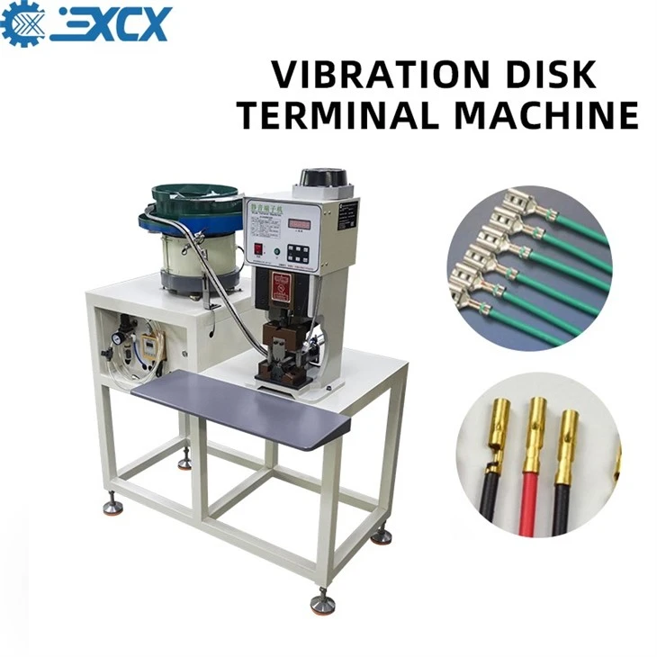 2T Vibrate Plate Feeding Pre-insulated Loose Terminal Ferrule Crimping Machine Power Plug Cord Cable Crimping Machine factory